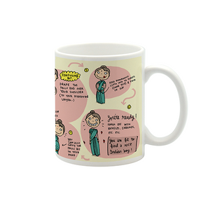 How to tie a saree small mug